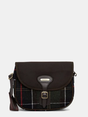 Barbour torebka z dodatkiem wełny kolor zielony LBA0479