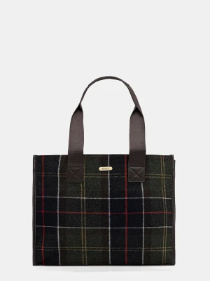 Barbour torebka z wełną zielony