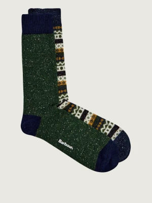 Barbour Wełniane skarpety 2-pack Fair Isle | z dodatkiem jedwabiu