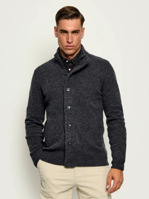 Barbour Wełniany kardigan Essential | Regular Fit grafitowy