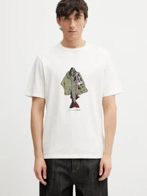 Barbour x Paul Smith Fishing t-shirt męski bawełniany