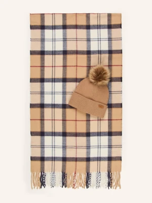 Barbour Zestaw Dover: Szalik I Czapka braun brązowy