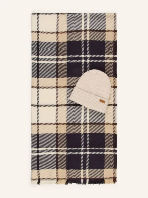 Barbour Zestaw Pendle: Szalik I Czapka beige