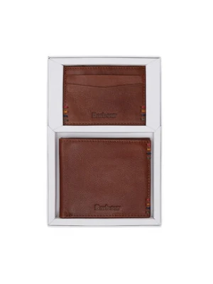 Barbour Zestaw portfel i etui na karty MGS0082BR11 Brązowy