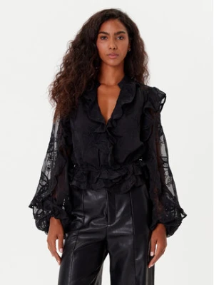 BARDOT Bluzka Frill Embroidered 59896TB2 Czarny Regular Fit