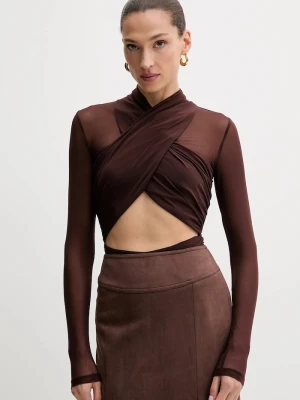 Bardot body brązowy