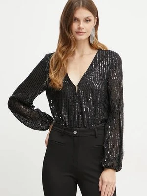 Bardot body SEQUIN damskie kolor czarny z aplikacją 58945TB3