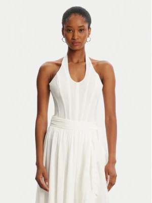 BARDOT Body Trey Halter Neck 60030TB Biały Slim Fit
