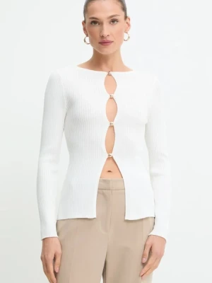 Bardot kardigan damski kolor biały lekki 59799TB
