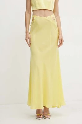 Bardot spódnica MARLI kolor żółty maxi rozkloszowana 59413SB