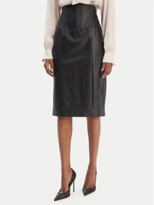 Bardot Spódnica z imitacji skóry Henley 60225SB Czarny Slim Fit