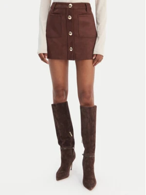 Bardot Spódnica z imitacji skóry Lorenzo 59673SB1 Brązowy Regular Fit