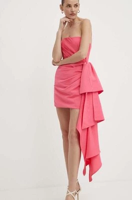 Bardot sukienka ALANIS kolor różowy mini dopasowana 59273DB