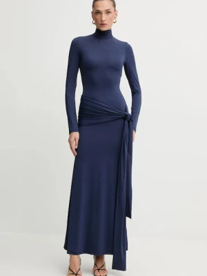 Bardot sukienka ALIX kolor granatowy maxi dopasowana 59467DB