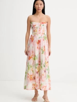 Bardot sukienka gorsetowa z lyocellem