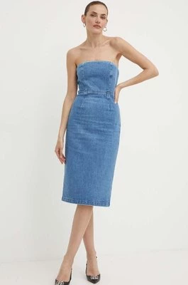 Bardot sukienka jeansowa VANDA kolor niebieski mini dopasowana 91355DB