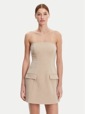 BARDOT Sukienka koktajlowa 59806DB Beżowy Regular Fit