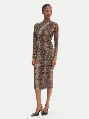 Bardot Sukienka koktajlowa Aliyah 56305DB4 Brązowy Slim Fit