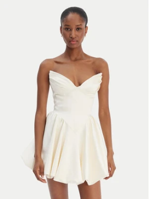 Bardot Sukienka koktajlowa Avella 60137DB Écru Slim Fit
