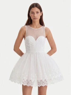 Bardot Sukienka koktajlowa Hilda Hoop 60223DB Biały Regular Fit
