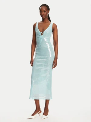 BARDOT Sukienka koktajlowa Isha Sequin 59272DB Turkusowy Slim Fit
