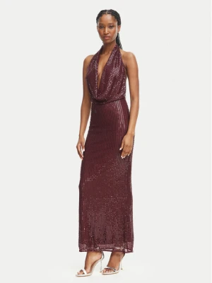 Bardot Sukienka koktajlowa Nola 59814DB2 Bordowy Slim Fit