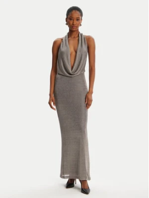 BARDOT Sukienka koktajlowa Nola Lurex Cowl 59814DB1 Srebrny Regular Fit