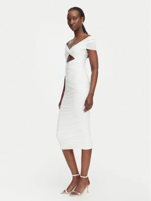 Bardot Sukienka koktajlowa Priah 60152DB Kremowy Slim Fit