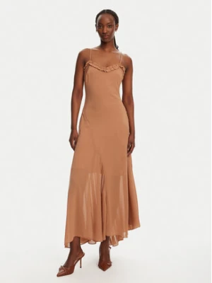 Bardot Sukienka koktajlowa Tatian Frill Trim 59885DB Brązowy Regular Fit