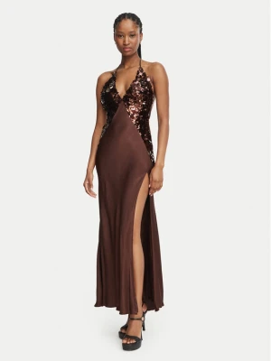 Bardot Sukienka koktajlowa Yve 59315DB6 Brązowy ciemny Regular Fit
