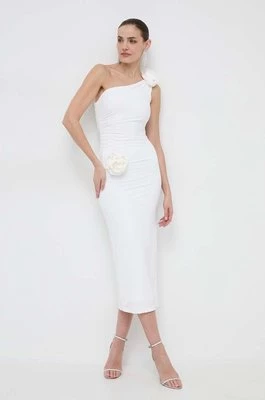 Bardot sukienka LILITA kolor biały midi dopasowana 58997DB