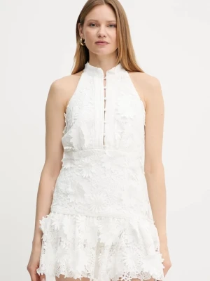 Bardot sukienka kolor biały mini dopasowana 59845DB