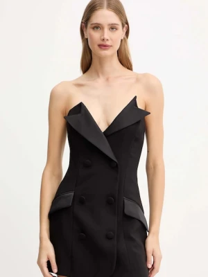 Bardot sukienka kolor czarny mini dopasowana 60070DB