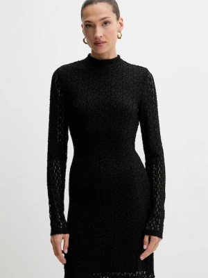 Bardot sukienka kolor czarny mini rozkloszowana 57152DB1