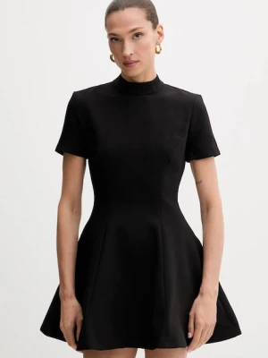 Bardot sukienka kolor czarny mini rozkloszowana 59907DB