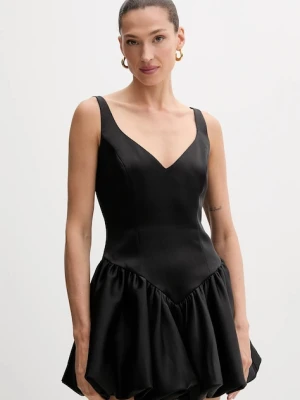 Bardot sukienka kolor czarny mini rozkloszowana 60001DB