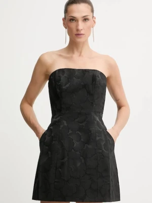 Bardot sukienka kolor czarny mini rozkloszowana 60099DB