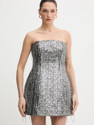 Bardot sukienka kolor czarny mini rozkloszowana 60099DB1