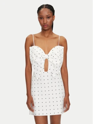 Bardot Sukienka letnia Vieda Linen Bow 59711DB Biały Regular Fit