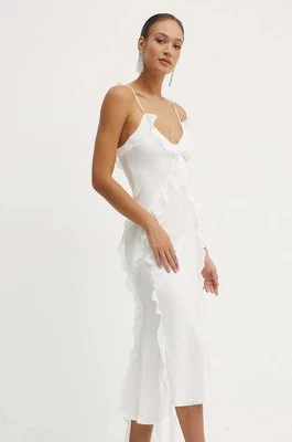 Bardot sukienka MARSELLA kolor biały maxi rozkloszowana 59338DB