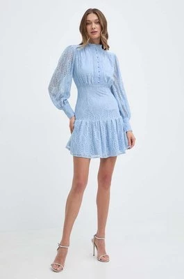 Bardot sukienka REMY kolor niebieski mini rozkloszowana 54824DB7