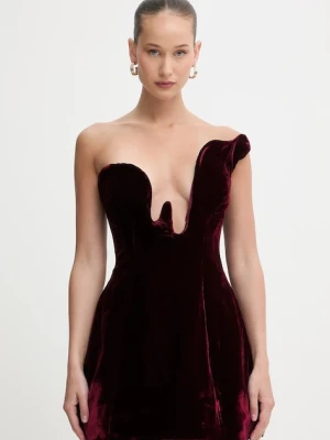 Bardot sukienka welurowa