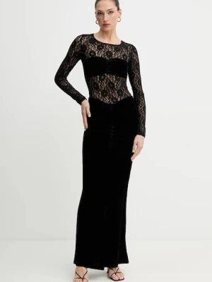 Bardot sukienka welurowa