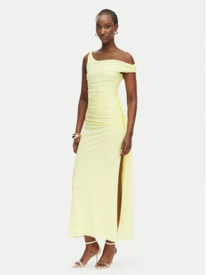 Bardot Sukienka wieczorowa Layana 60513DB Żółty Slim Fit
