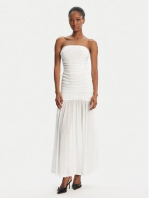 BARDOT Sukienka wieczorowa Solana Mesh 59875DB2 Biały Slim Fit
