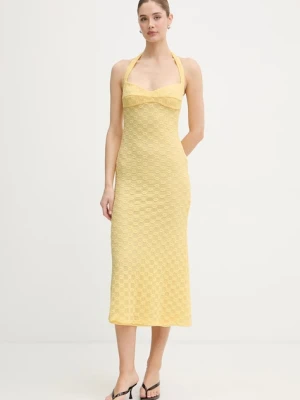 Bardot sukienka z bawełną