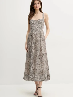 Bardot sukienka z domieszką lnu LILAH