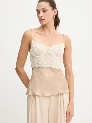 Bardot top beżowy