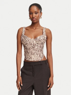 Bardot Top Carolina 60423TB Brązowy jasny Slim Fit