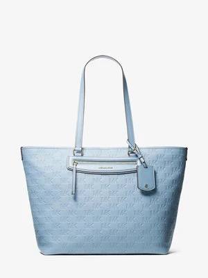 Bardzo duża skórzana podróżna torba tote Jet Set z wytłoczonym logo MICHAEL Michael Kors